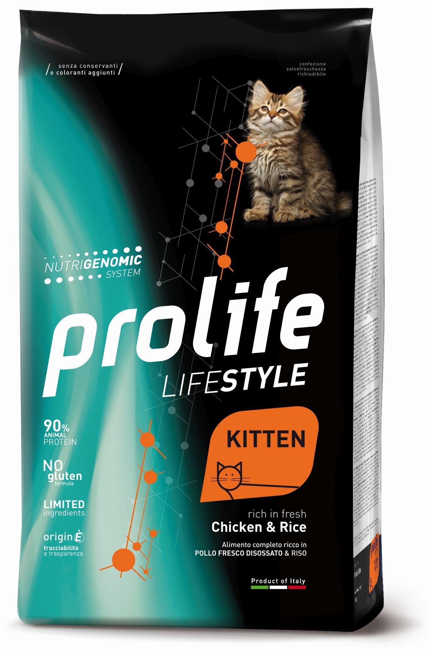 Crocchette Prolife Life Style Kitten Pollo E Riso 1,5 kg per gattini da 1 a 12 mesi Crocchette Prolife Life Style Kitten Pollo E Riso 1,5 kg per gattini da 1 a 12 mesi
